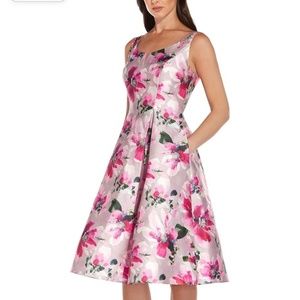 ADRIANNA PAPELL Floral Fit And Flare Dress